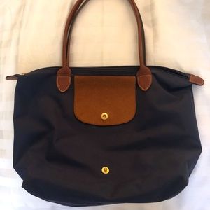 Longchamp Le Pliage Shoulder Bag - Small/Navy Blue
